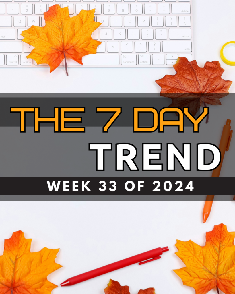 The 7 Day Trend – Week 33 of 2024